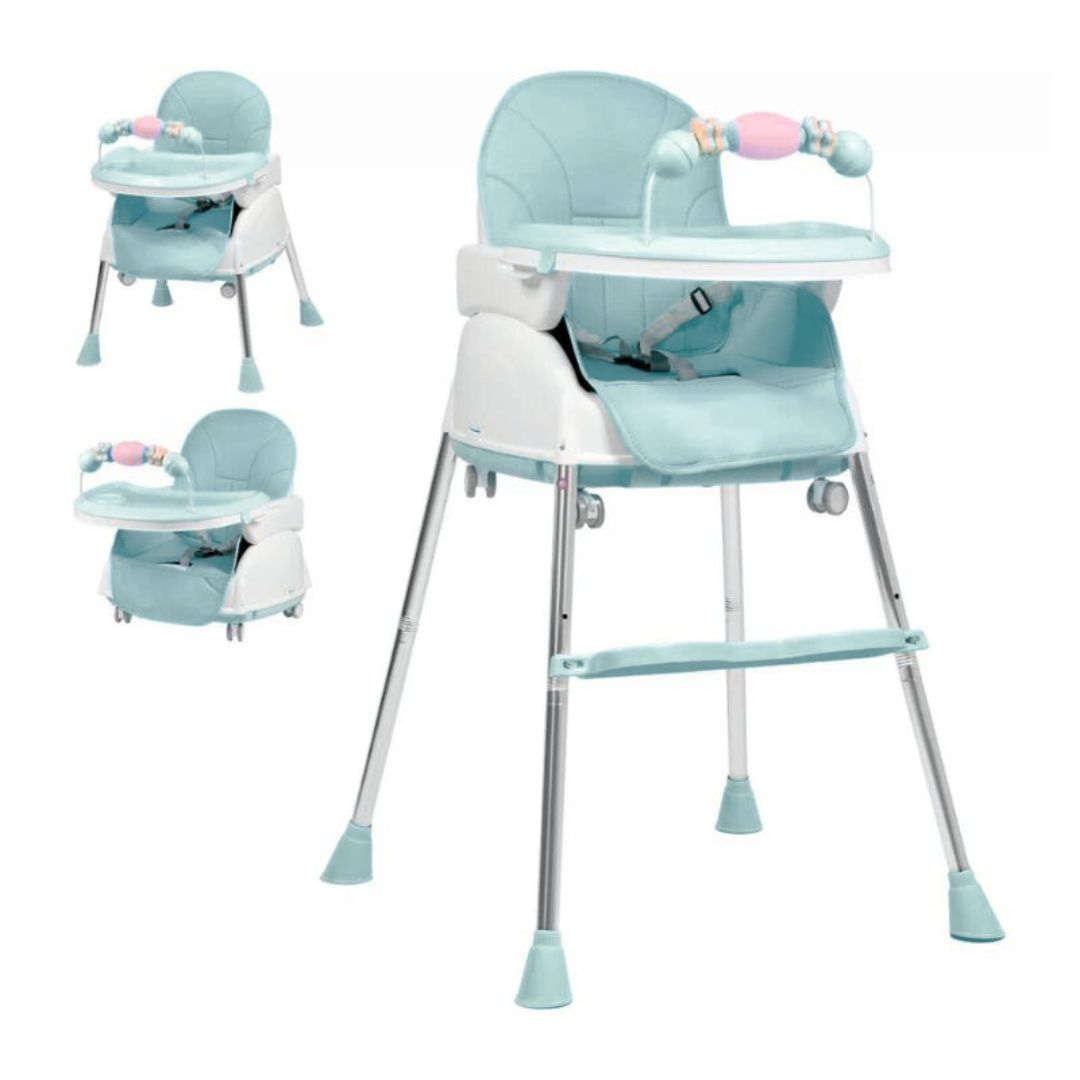 Silla Comedor para Bebé 4 en 1 Ajustable con Ruedas – Grow Plus