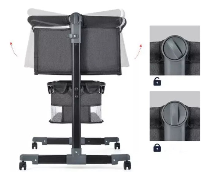 Cuna Colecho Sora Ajustable con Mecedora y Mosquitero