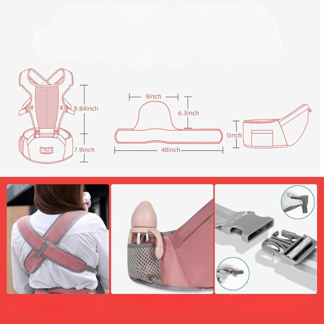 Cargador Ergonómico con Soporte Lumbar y Malla Transpirable – Comfort Flex