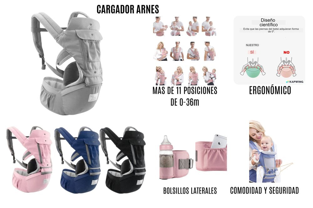 Cargador Ergonómico con Asiento y Múltiples Posiciones – Comfort Seat