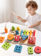 JUEGO DIDACTICO PESCA MONTESSORI / Juguete inteligente 3 en 1