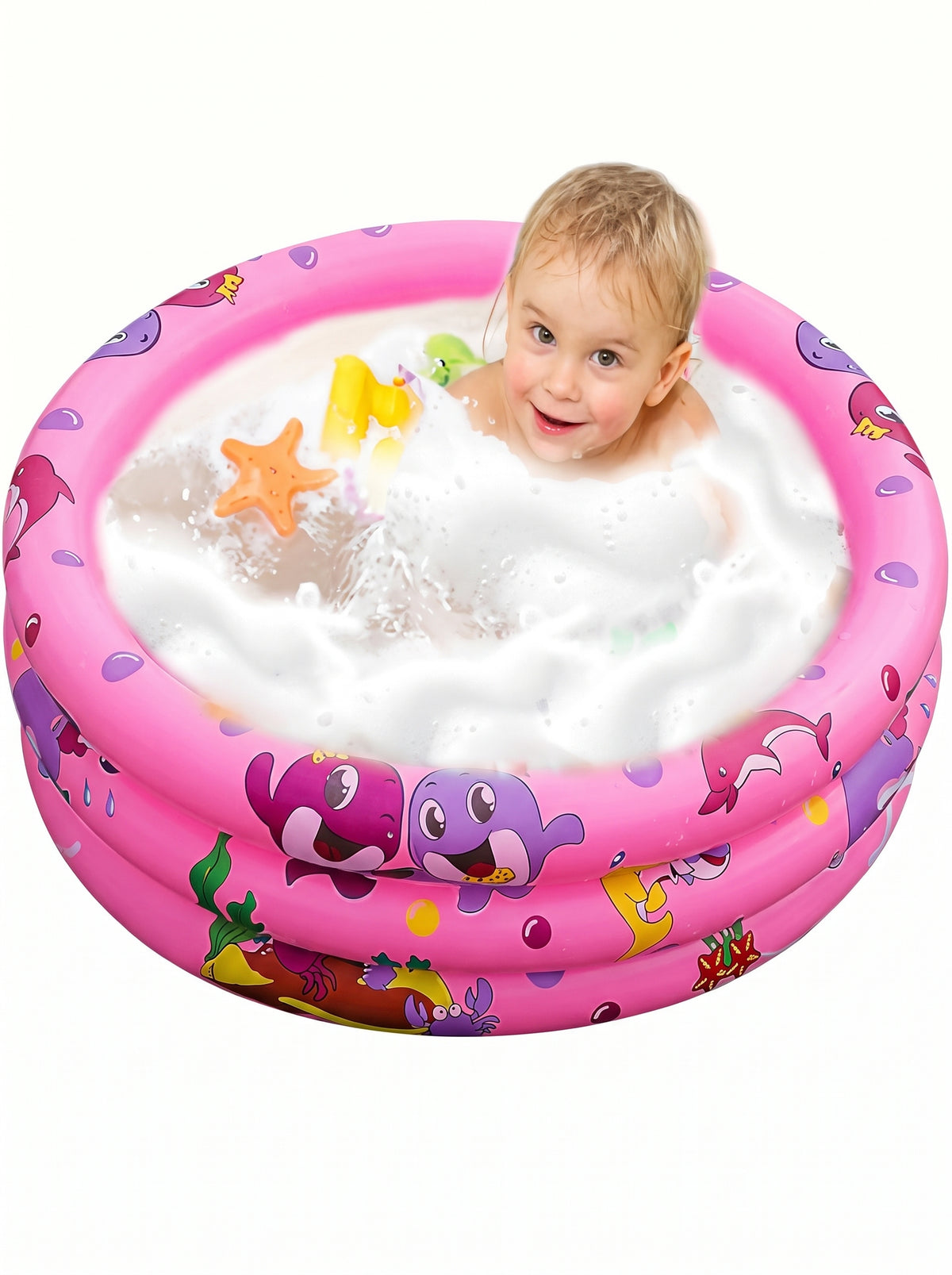 PISCINA INFLABLE PARA BEBÉCON BASE ACOLCHADA/ diversión y comodidad