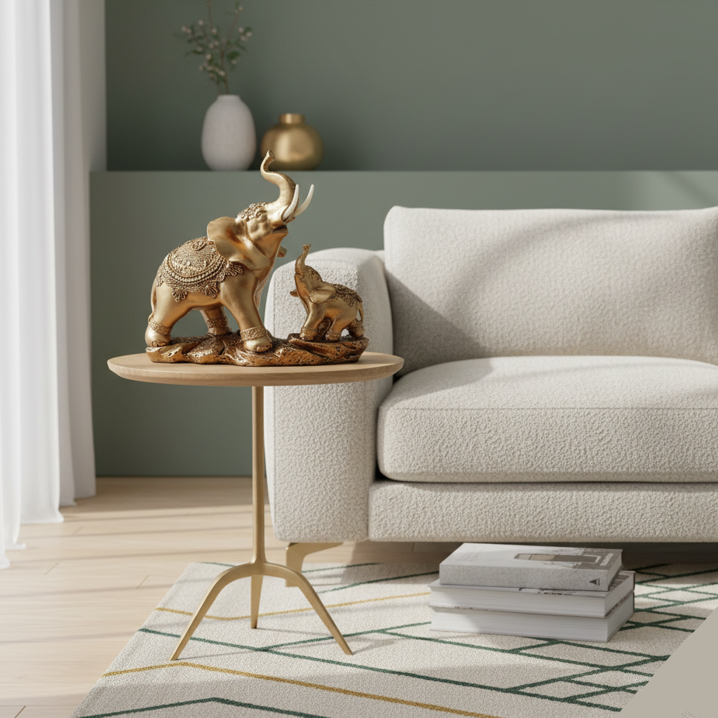 Dúo Decorativo Elefantes Aura Dorada