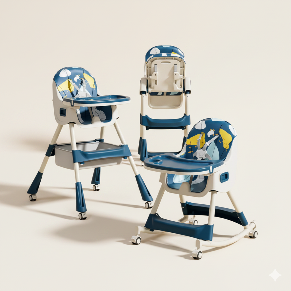 Silla Comedor Milo 2 en 1 con Mecedora y Ruedas