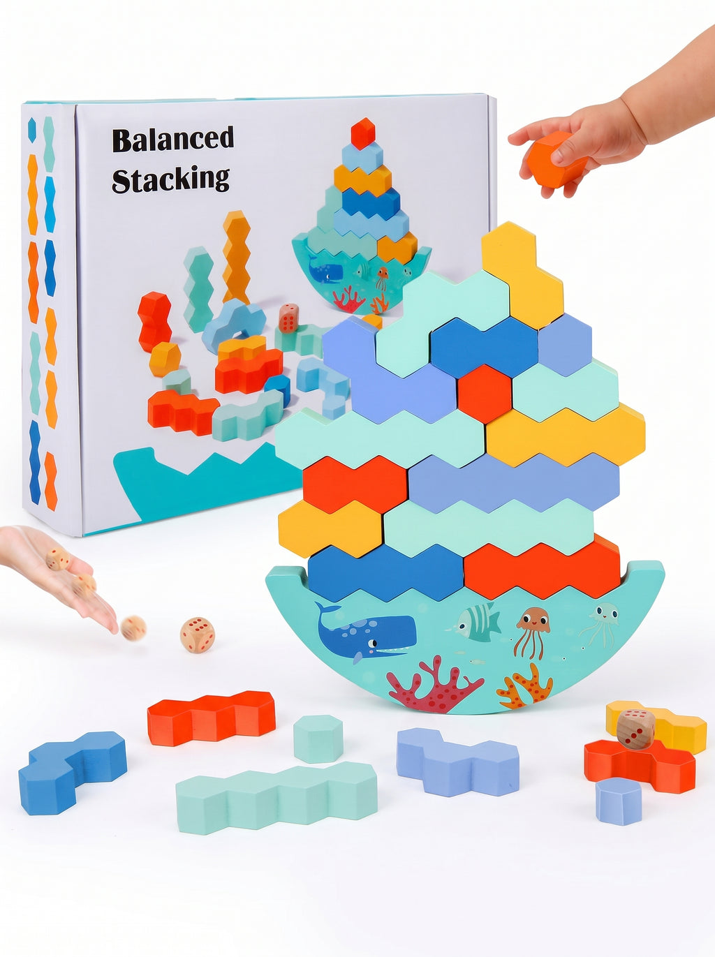 JUEGO DE APILAMIENTO DE MADERA/ equilibrio y coordinación