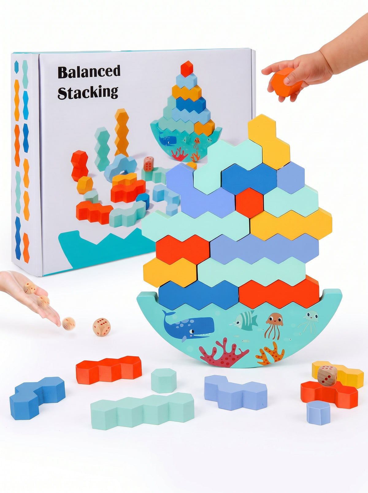 JUEGO DE APILAMIENTO DE MADERA/ equilibrio y coordinación