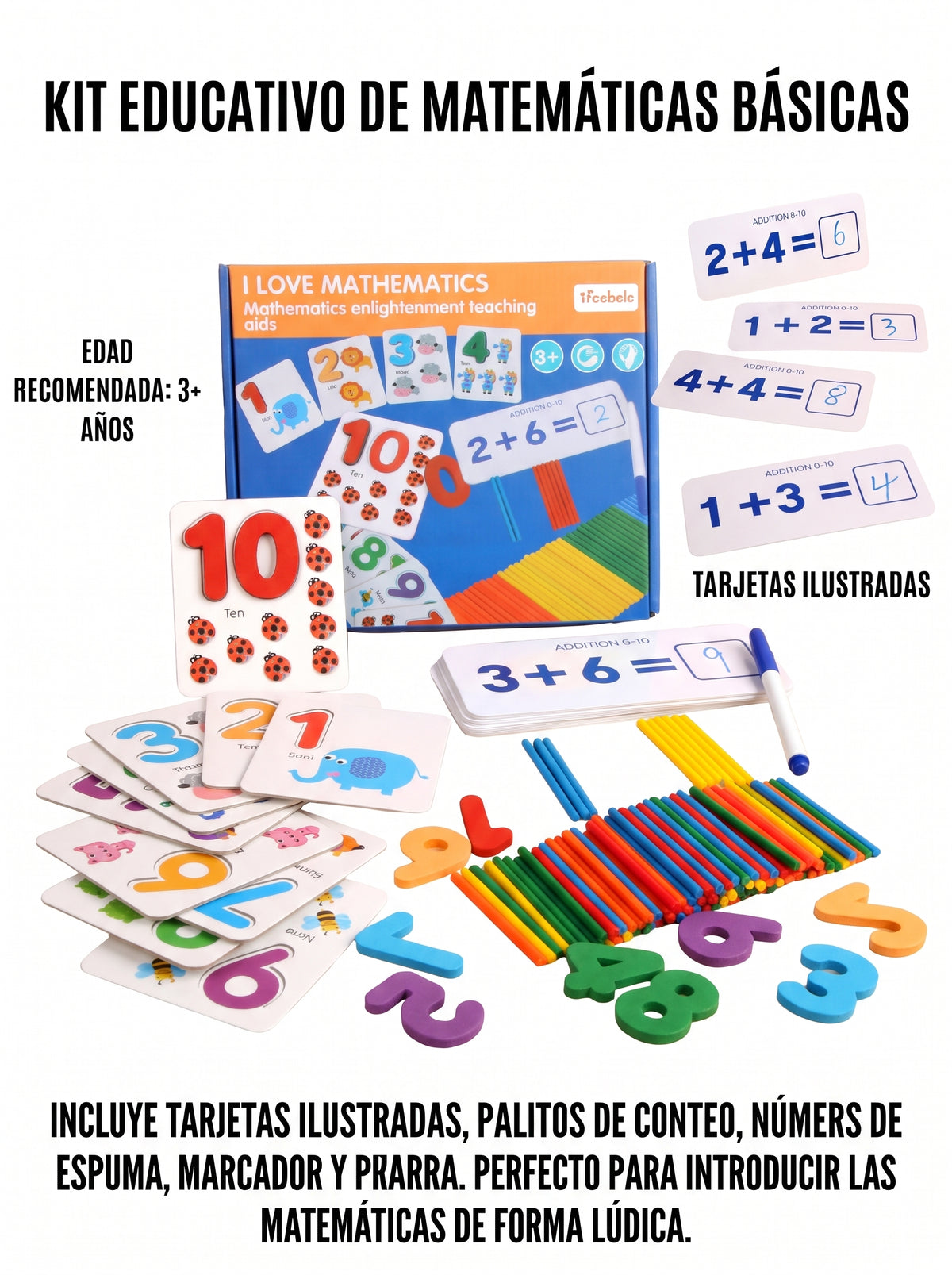 JUEGO MATEMATICO MONTESORI / aprende números y a contar