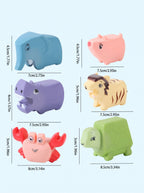 SET DE 6 ANIMALES DE GOMA PARA BEBÉ / juguetes de baño sensoriales