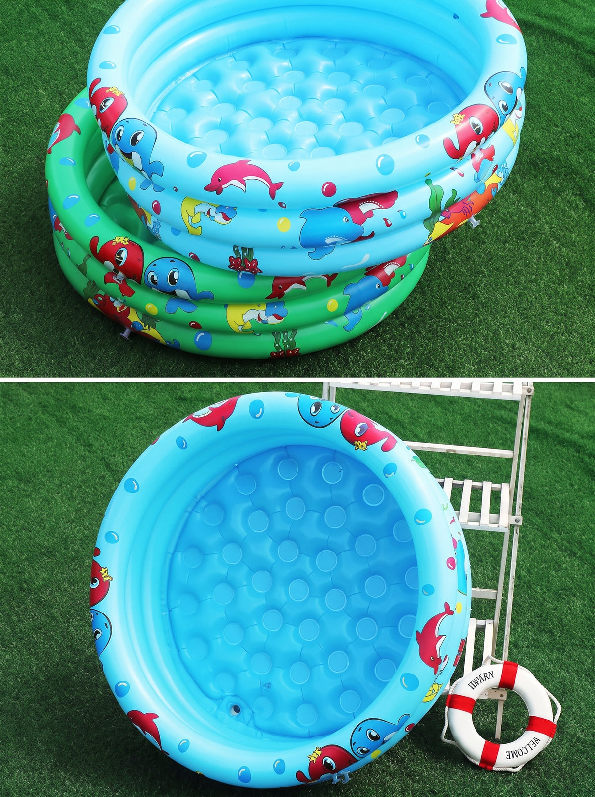 PISCINA INFLABLE PARA BEBÉCON BASE ACOLCHADA/ diversión y comodidad