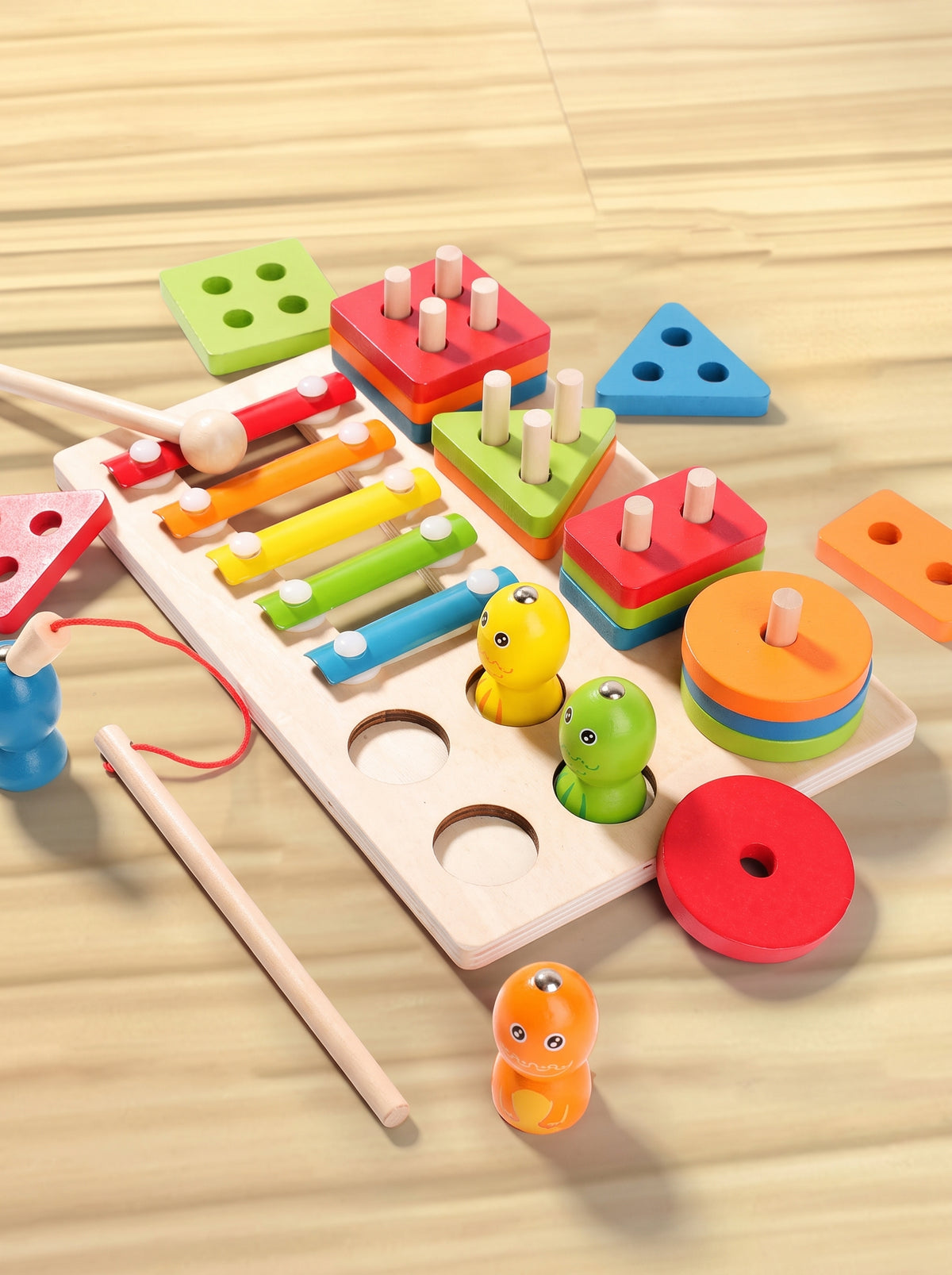 JUEGO DIDACTICO PESCA MONTESSORI / Juguete inteligente 3 en 1